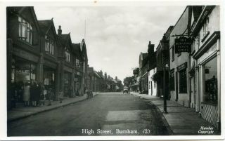 Burnham - High Street - Old Real Photo Postcard View