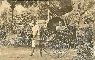 Postcard - Rickshaw In Columbo,  Ceylon