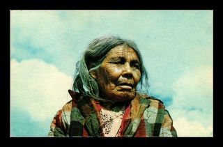 Dr Jim Stamps Us Older American Indian Woman Snag Yukon Territory Postcard
