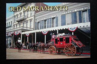 129) Old Sacramento Ca Wells Fargo & Co Supreme Court Stagecoach Cowboys