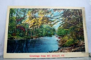 Vermont Vt Mt Holly Greetings Postcard Old Vintage Card View Standard Souvenir