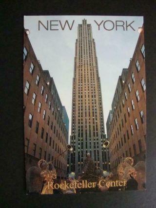 844) York City Rockefeller Center Christmas Tree Angels Blowing Horns