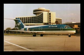 Dr Jim Stamps Us Air Florida Dc 9 Airplane Historical Aircraft Postcard 47