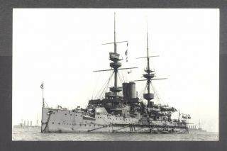 Orig Real Photo Royal Navy H.  M.  S.  Magnificent