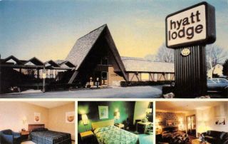 Belleville,  Il Illinois Hyatt Lodge Room Views Roadside St Clair Co Postcard