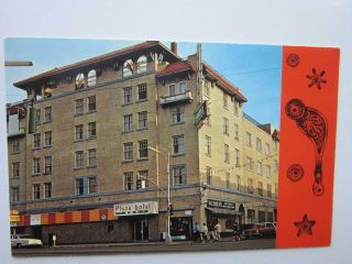 Kamloops,  Plaza Motor Hotel Vintage Coloured Advert Postcard C.  1950 