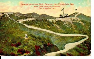 Los Angeles Pacific Electric Short Line Balloon Route Excursion Postcard C1910