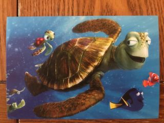 Postcard Disney - Pixar—finding Nemo C.  2003 Crush,  Squirt,  Marlin,  & Dory