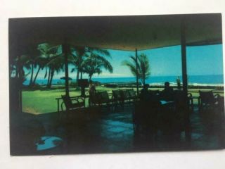 Vintage Pre - Statehood Hawaii Postcard Hawaiian Kona Inn Lanai Kailua Honolulu