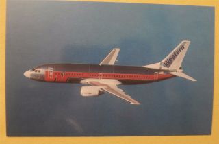 Western Airlines Boeing 737 - 347 Aircraft Postcard