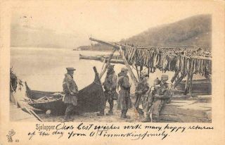 Sjølapper,  Norway Fishermen 1906 Brevkort Antique Vintage Postcard