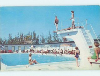 Pre - 1980 Swimming Pool At Shamrock Village Fort Pierce Beach Fl C4549