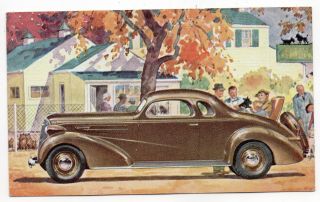 1937 Chevrolet Sport Coupe Automobile Advertising Postcard,  Chevy Car