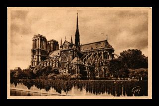 Dr Jim Stamps Paris France Notre Dame Cathedral Exterior View Postcard