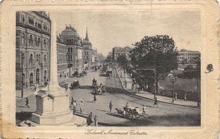 Calcutta India C1916 Postcard Holwell Monument View By Tucks Posted