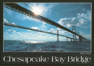 Postcard Va Virginia Maryland Chesapeake Bay Bridge