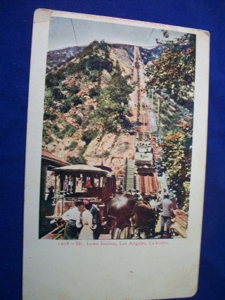 Rare Newman Glitter Mt.  Lowe Pacific Electric Railway Pasadena