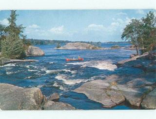 Pre - 1980 Waterfall Burleigh Falls - Selwyn Near Peterborough Ontario On E4522