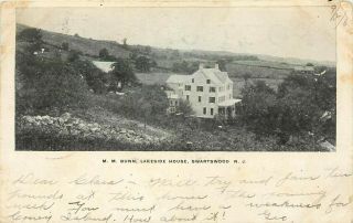 1906 Jersey Photo Postcard: M.  N.  Bunn Lakeside House,  Swartswood,  Nj
