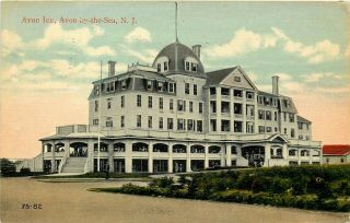 1918 Jersey Postcard: Avon Inn,  Avon By The Sea,  Nj