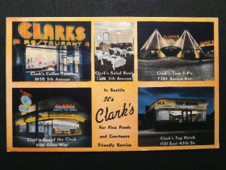 1940s Postcard Advertises Clark 