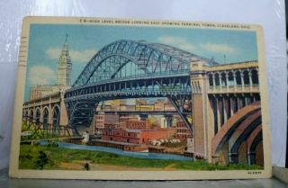 Ohio Oh High Bridge Cleveland Postcard Old Vintage Card View Standard Souvenir