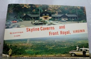 Virginia Va Front Royal Skyline Caverns Greetings Postcard Old Vintage Card View