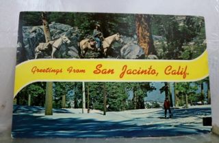 California Ca San Jacinto Greetings Postcard Old Vintage Card View Standard Post