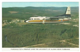 Wien Alaska Airlines Fairchild F27 - A Prop Jet Over University Alaska Fairbanks
