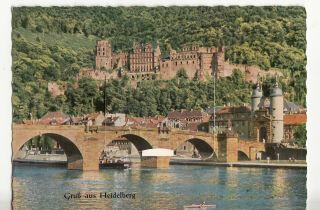 Heidelberg,  Germany,  Vintage Mini Fold - Out Postcard Folder - 10 Views