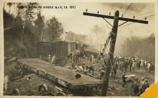 White River Junction,  Vt Rppc Cv And B&m Railroad Head - On Collision 1911 4