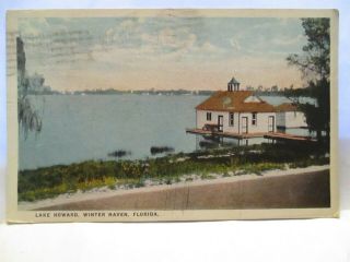1924 Assoc.  5 - 10 - 25 C Store Postcard " Lake Howard,  Winter Haven,  Florida "