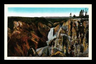 Dr Jim Stamps Us Great Fall Point Lookout Yellowstone National Park Postcard