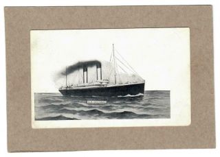 S.  S.  Oceanic White Star Line Oceanliner Ship,  Largest At Time,  1905 Era Postcard