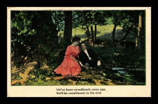 Dr Jim Stamps Us Sweethearts To The End Couple Greeting Postcard