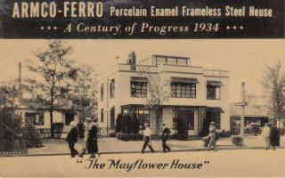 1934 Chicago Century Of Progress Armco - Ferro Porcelain Enamel Steel House