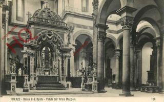 Picture Postcard:;firenze,  Florence,  Chiesa Di S.  Spirito,  Altare Maggiore