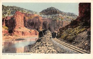 Co,  Colorado Train Entering Grand River Canyon C1900 