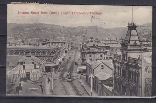 Tasmania 1909 Postcard Launceston Stamped To Italy