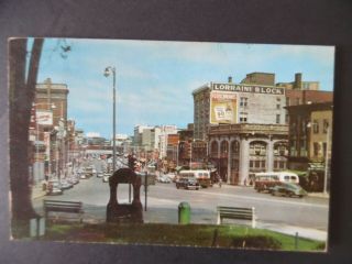 1954 Schenectady York Street Scene Postcard & Cancel