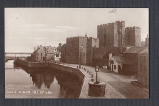 Uk Isle Of Man 1928/43 Two Postcards Castle Rushen & Marketplace Views