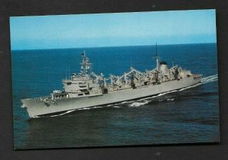 Postcard U.  S.  Navy Ship Uss Camden Aoe - 2 Fast Combat Support Ship 345