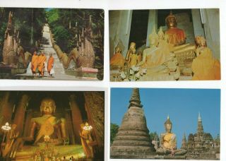 40 Postcards: Statues Of Buddha Buddhists