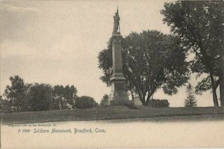 1905 Postcard - Soldiers Monument Branford Ct