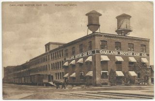 1913 Oakland Motor Car Co.  Pontiac Mi Picture Postcard