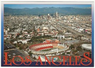 Los Angeles Rams La Coliseum Nfl Football Stadium Postcard Usc Trojans College
