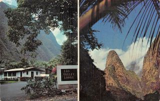 Maui,  Hi Hawaii Iao Valley Lodge Resort Wailuku Roadside Chrome Postcard