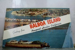 California Ca Balboa Island Newport Harbor Postcard Old Vintage Card View Post