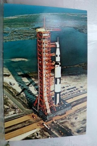 Florida Fl Kennedy Space Center Nasa Apollo Saturn V Postcard Old Vintage Card