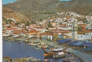 Hydra Island Greece Old Postcard 0961